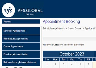 وقت انگشت نگاری وی اف اس برای کانادا